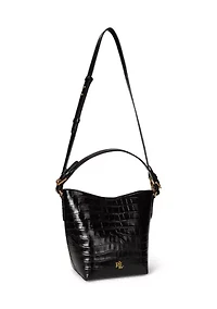 Croc-Embossed Medium Witley Bucket Bag