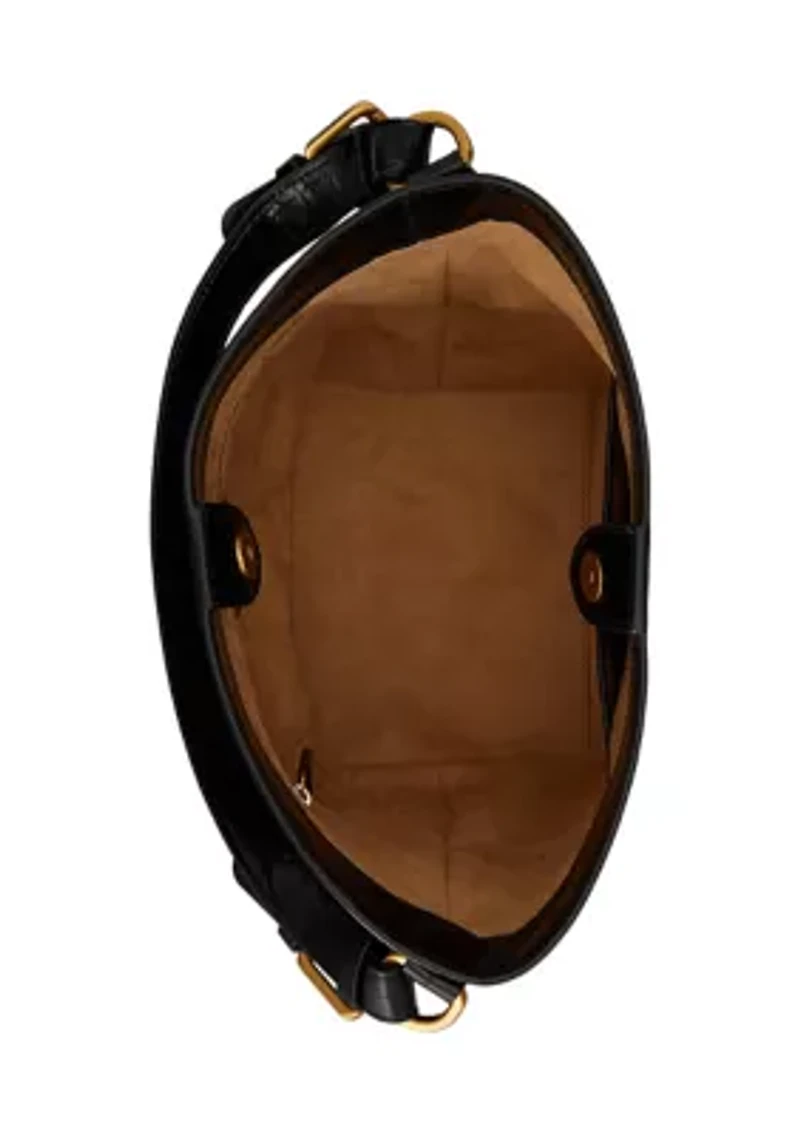 Croc-Embossed Medium Witley Bucket Bag