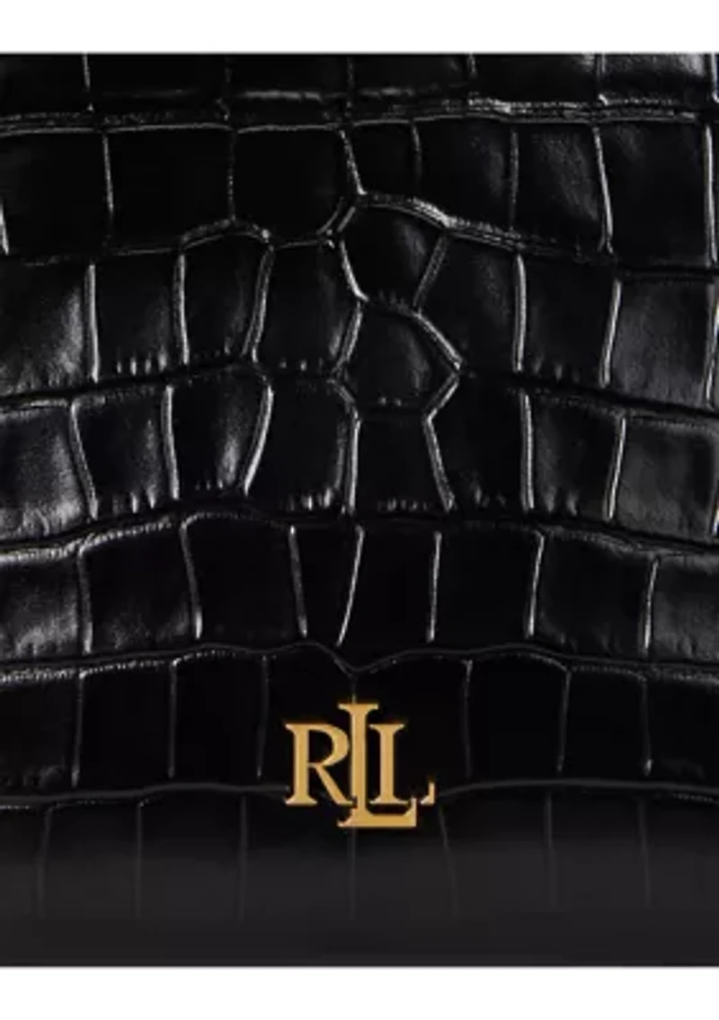 Croc-Embossed Medium Witley Bucket Bag