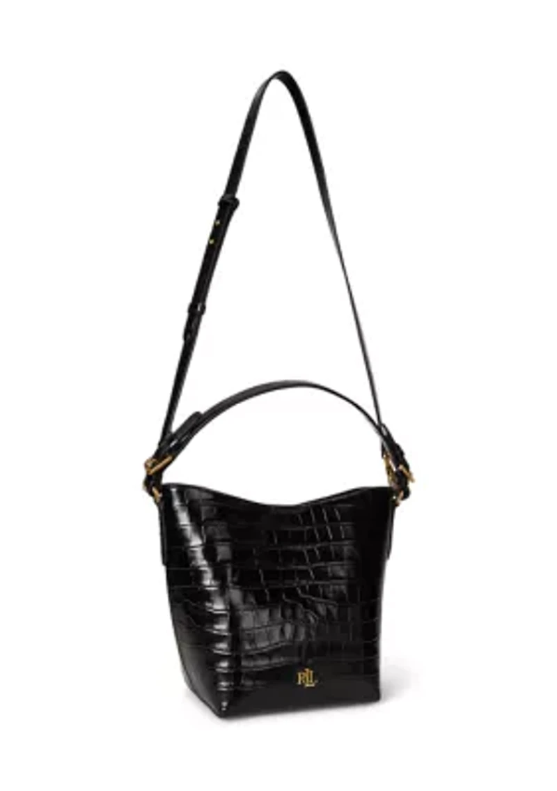 Croc-Embossed Medium Witley Bucket Bag