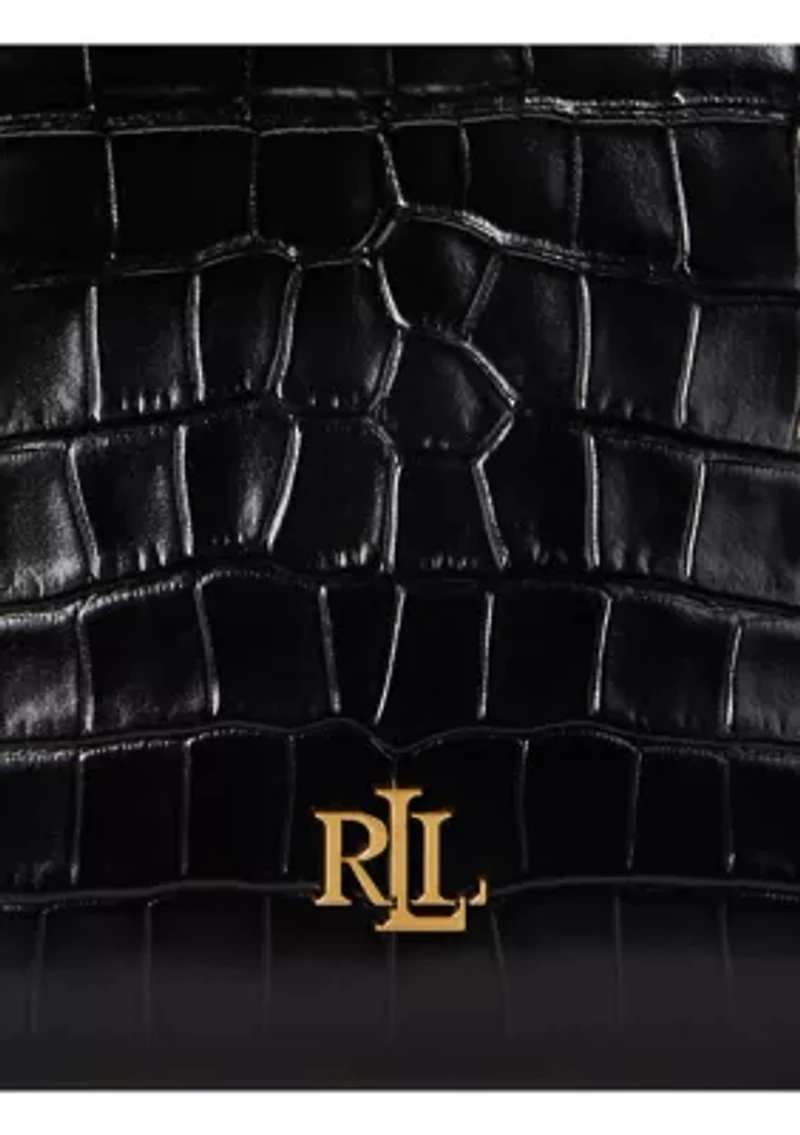 Croc-Embossed Medium Witley Bucket Bag