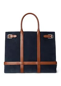 Suede & Leather Large Devyn Tote Bag
