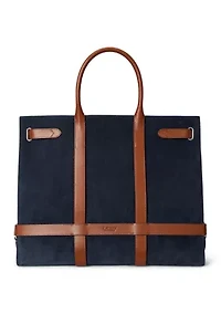 Suede & Leather Large Devyn Tote Bag