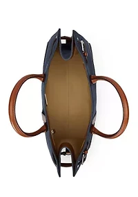 Suede & Leather Large Devyn Tote Bag