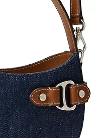 Denim Small Tasha Crossbody Bag
