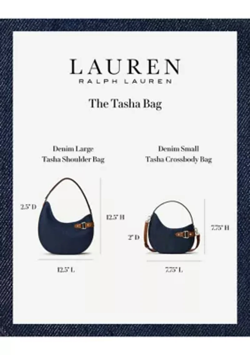 Denim Small Tasha Crossbody Bag