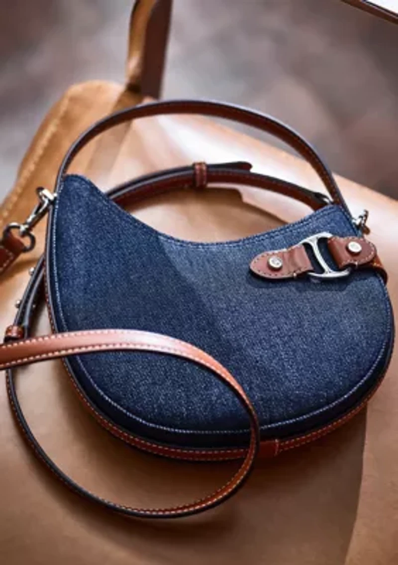 Denim Small Tasha Crossbody Bag