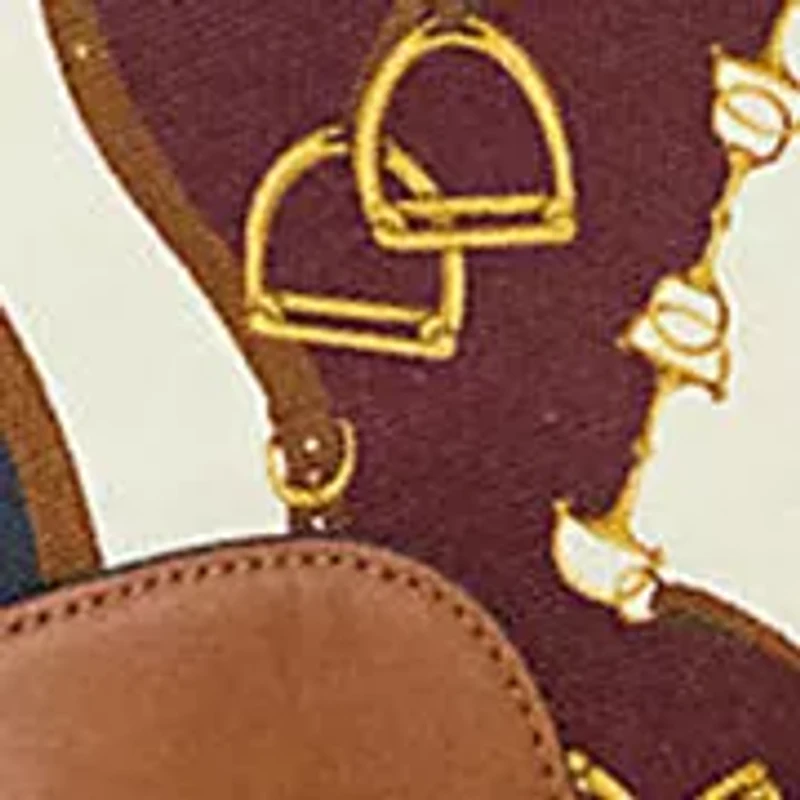 Belting-Print Small Devyn Tote Bag