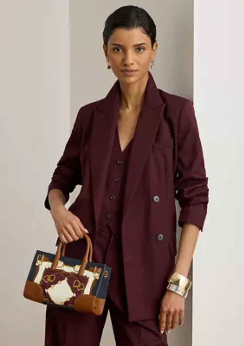 Belting-Print Small Devyn Tote Bag