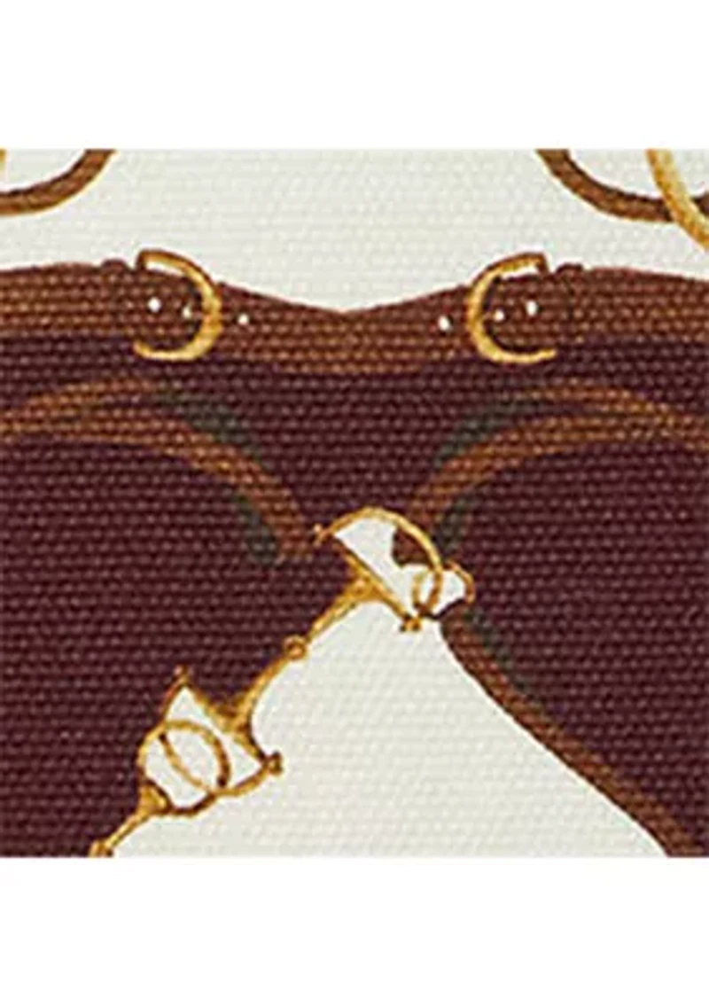 Belting-Print Small Devyn Tote Bag