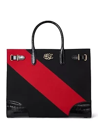 Two-Tone Canvas Large Devyn Tote Bag