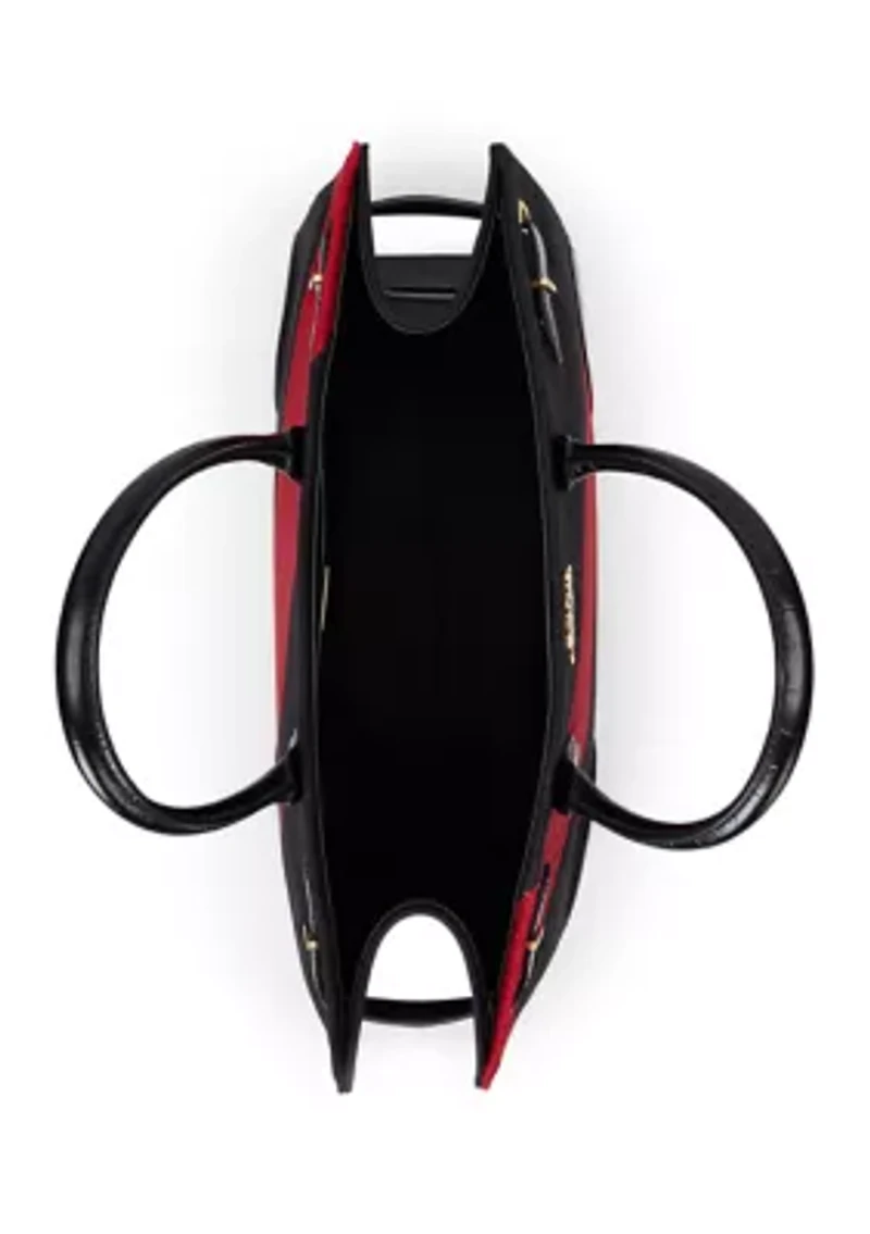 Two-Tone Canvas Large Devyn Tote Bag