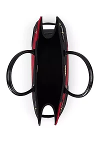 Two-Tone Canvas Large Devyn Tote Bag