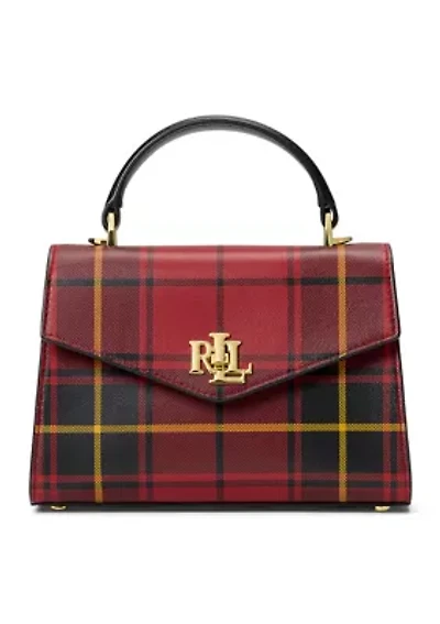 Plaid Leather Small Farrah Satchel