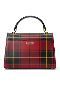 Plaid Leather Small Farrah Satchel