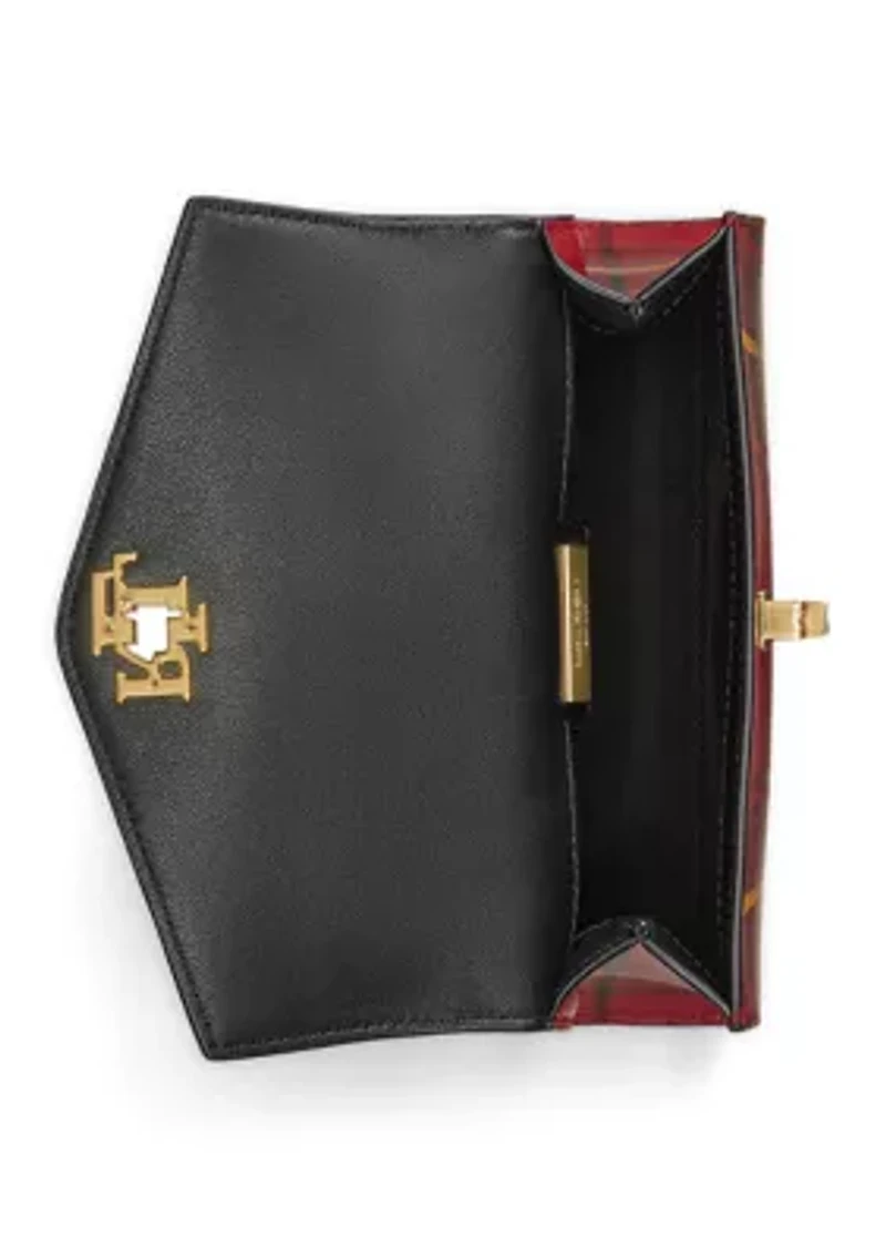 Plaid Leather Small Farrah Satchel