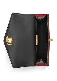 Plaid Leather Small Farrah Satchel