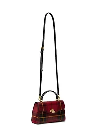 Plaid Leather Small Farrah Satchel