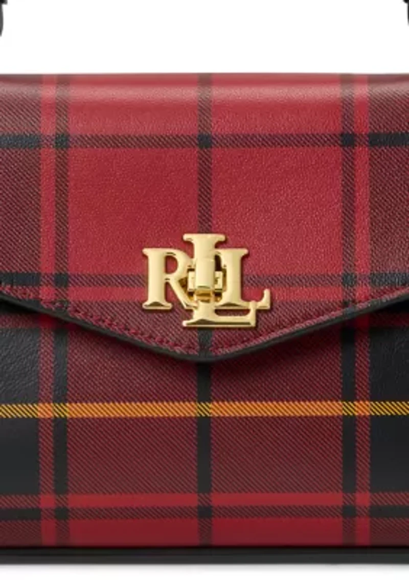 Plaid Leather Small Farrah Satchel