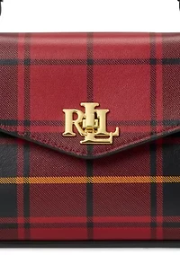 Plaid Leather Small Farrah Satchel