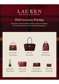 Plaid Leather Small Farrah Satchel
