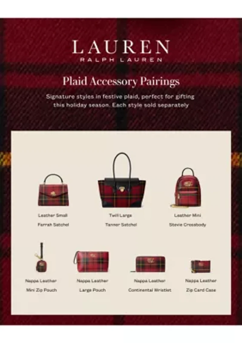Plaid Leather Mini Stevie Crossbody