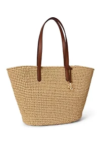 Crocheted Straw Large Lainey Tote Bag