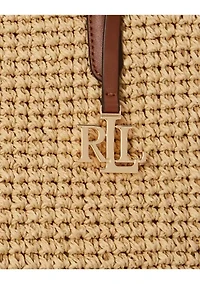 Crocheted Straw Large Lainey Tote Bag