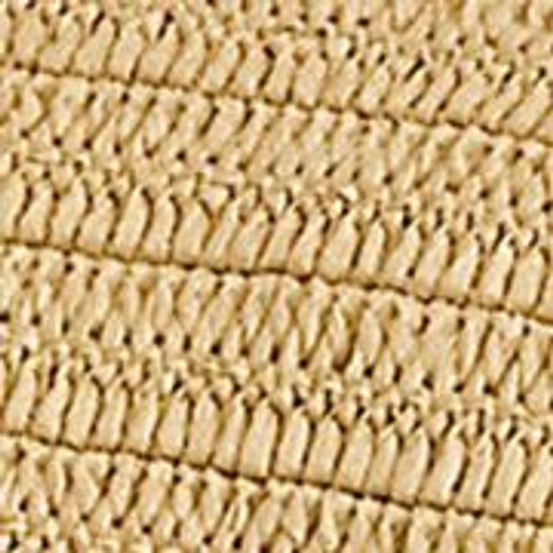 Leather-Trim Straw Large Kyla Tote Bag
