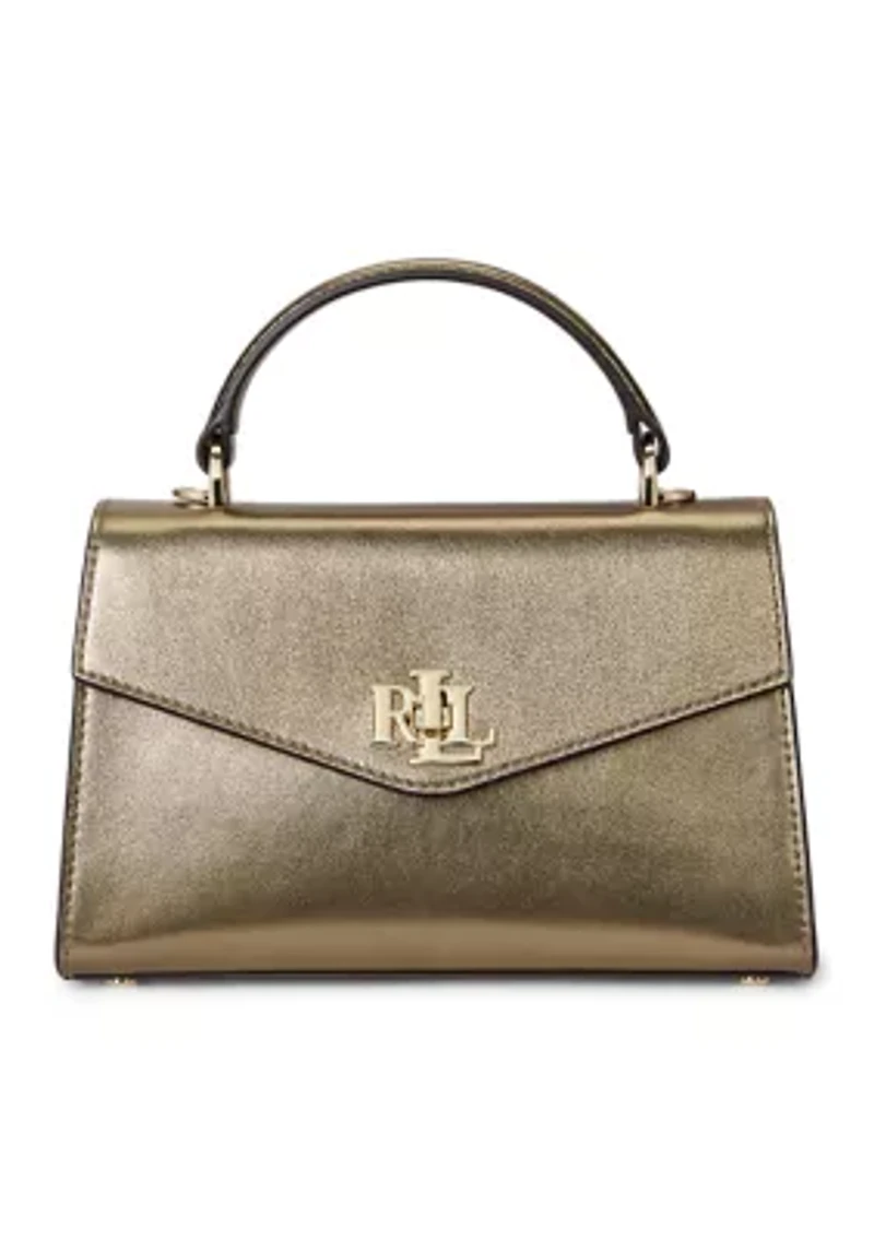 Metallic Leather Small Farrah Satchel