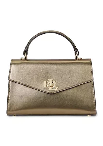 Metallic Leather Small Farrah Satchel