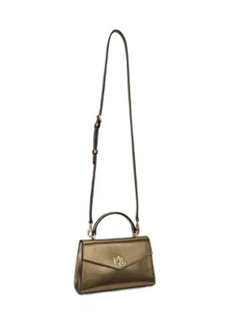 Metallic Leather Small Farrah Satchel