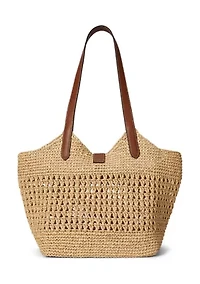 Woven Straw Large Tasha Tote Bag