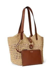 Woven Straw Large Tasha Tote Bag
