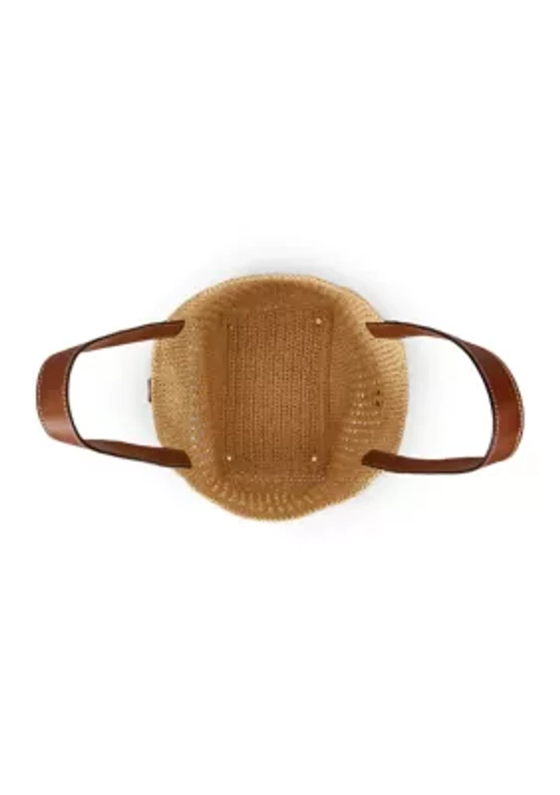 Woven Straw Large Tasha Tote Bag