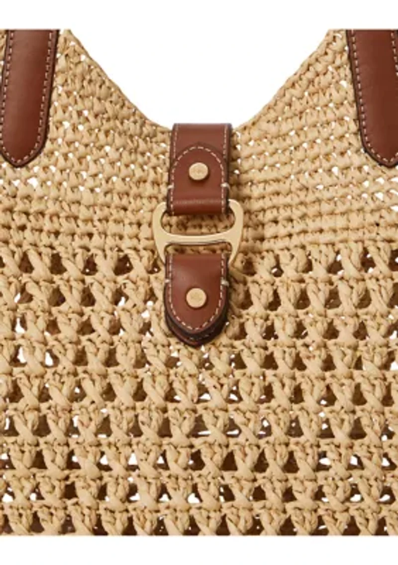 Woven Straw Large Tasha Tote Bag