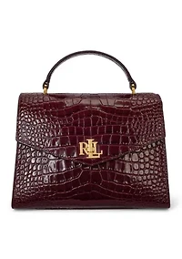 Two-Tone Leather Small Reese Bucket Bag