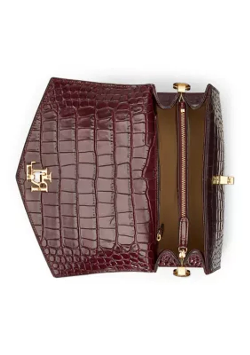 Two-Tone Leather Small Reese Bucket Bag