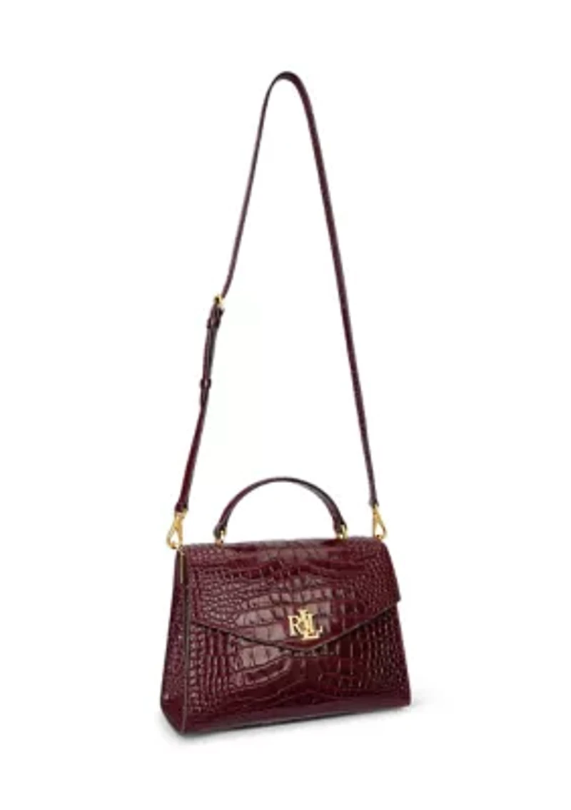 Two-Tone Leather Small Reese Bucket Bag