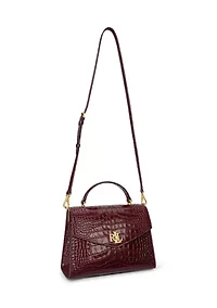 Two-Tone Leather Small Reese Bucket Bag