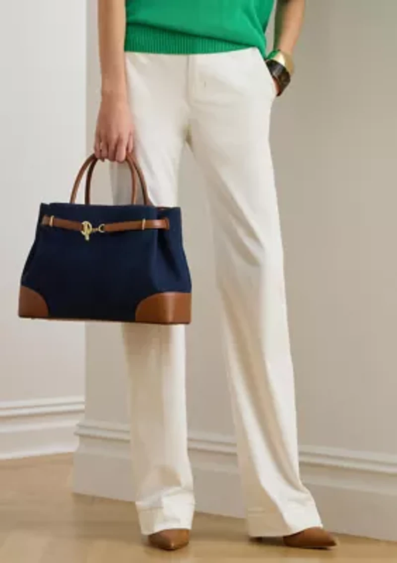 Washed Denim Large Blaike Satchel