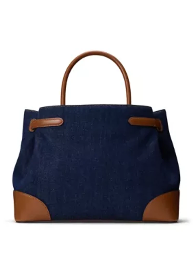 Washed Denim Large Blaike Satchel