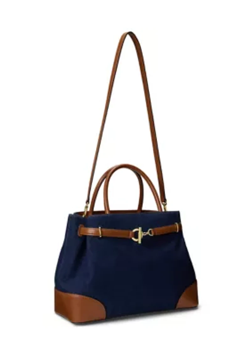 Washed Denim Large Blaike Satchel