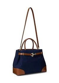 Washed Denim Large Blaike Satchel