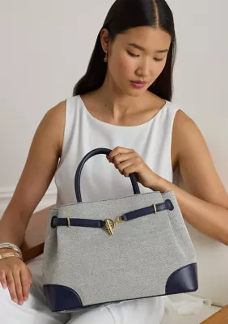 Cross-Dyed Canvas Large Blaike Satchel