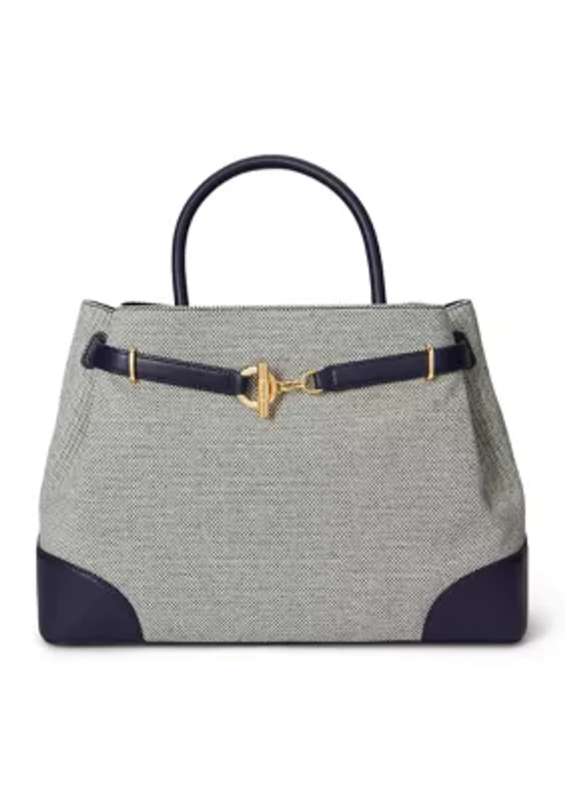 Cross-Dyed Canvas Large Blaike Satchel