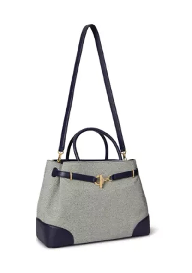 Cross-Dyed Canvas Large Blaike Satchel