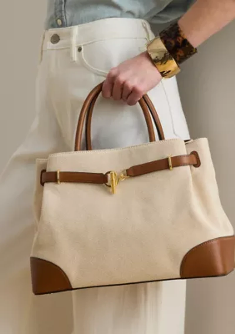 Cross-Dyed Canvas Large Blaike Satchel
