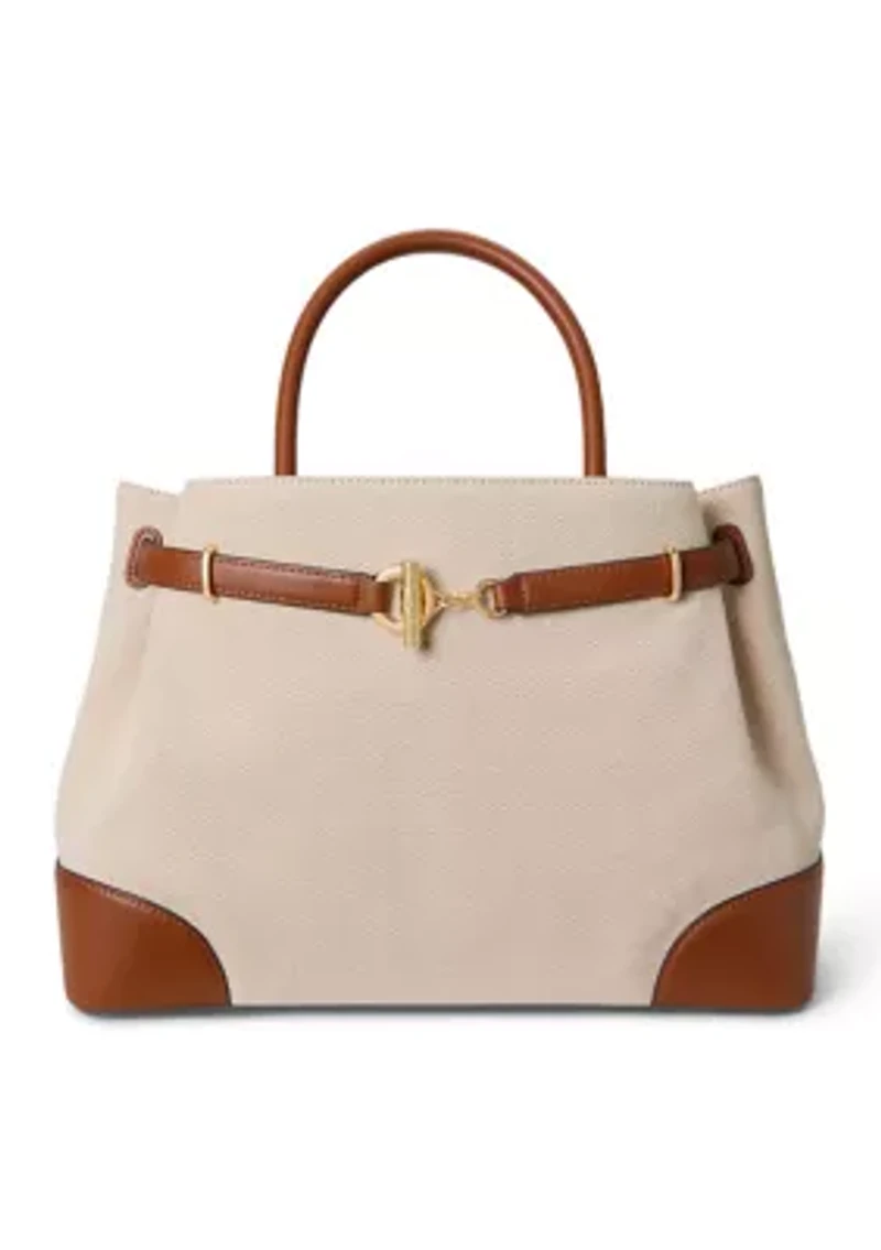 Cross-Dyed Canvas Large Blaike Satchel