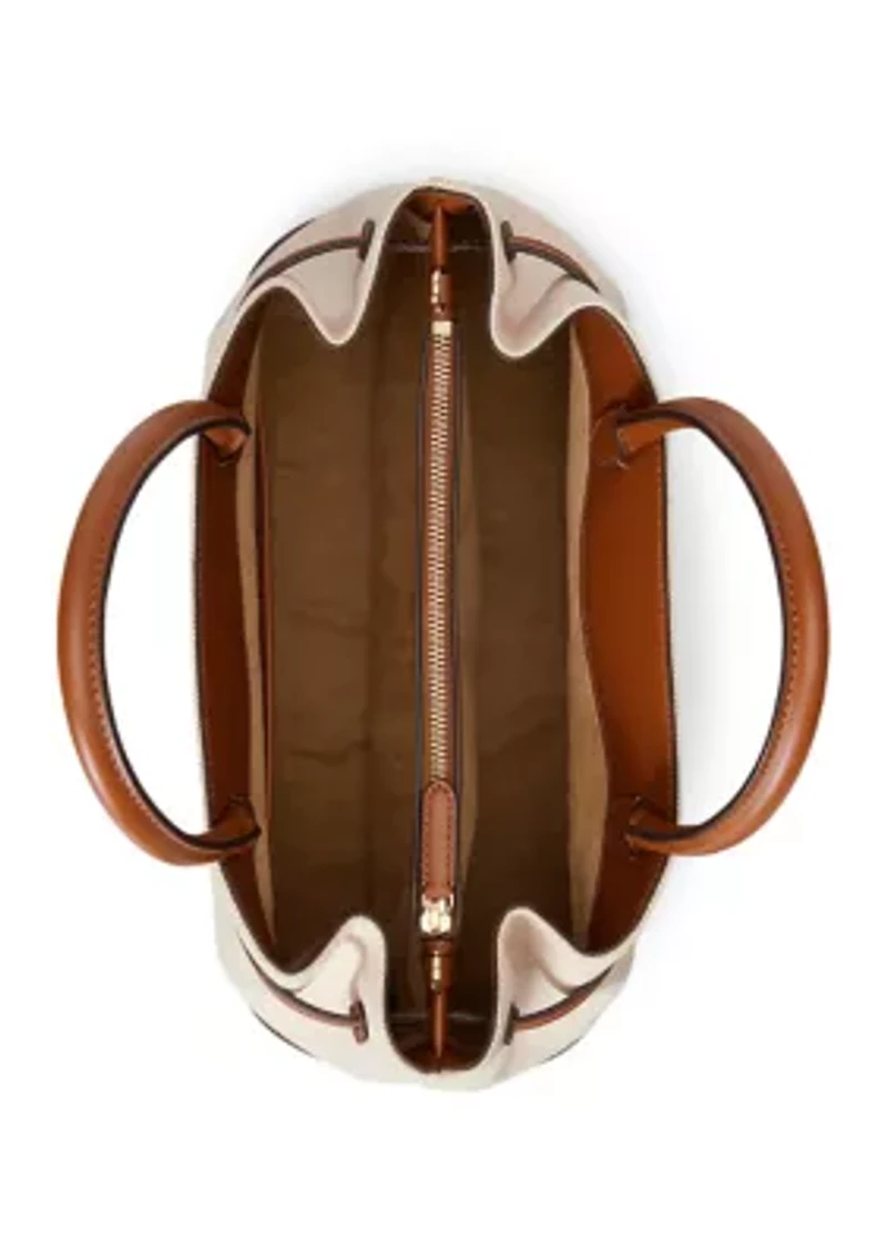 Cross-Dyed Canvas Large Blaike Satchel